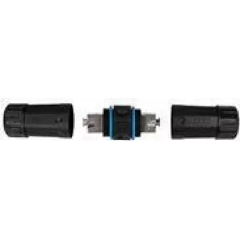 LogiLink Professional - Tīkla savienotājs - IDC, 8-pin uz IDC, 8-pin - Ekranēts - Cat.7 neapstrādāts kabelis - āra lietošanai - Melns