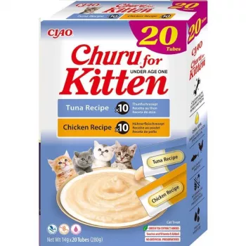 Mitri kaķēnu gardumi INABA Kitten Chicken and Tuna 20 x 14 g