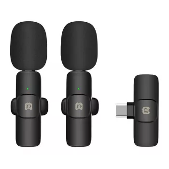Bezvadu mikrofons Puluz PU3151B Lavalier Type-C