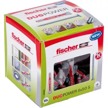 FISCHER DUOPOWER 6x50 S dībelis ar skrūvi, 50 gab.