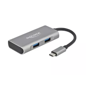 USB Hubs DeLOCK ārējais USB 10 Gbps USB Type-C centrmezgls 63260
