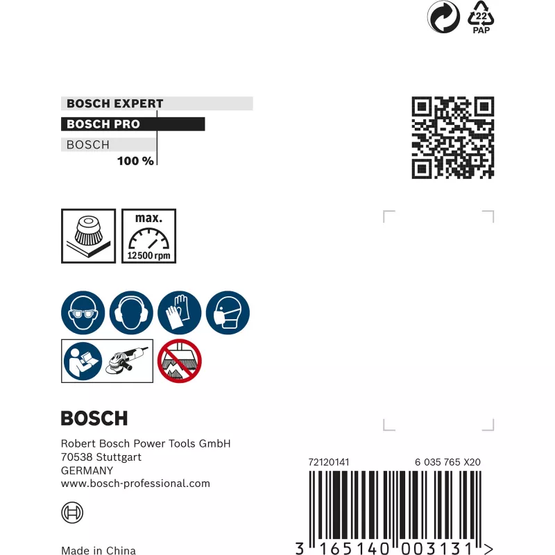 Bosch 1 608 614 020 stiepļu birstes kauss leņķa slīpmašīnai