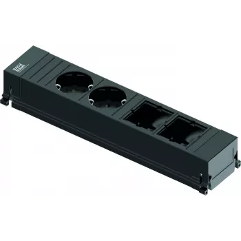 Bachmann 916.0601 Pagarinātājs 0.1 m 2 AC kontaktligzdas Melns