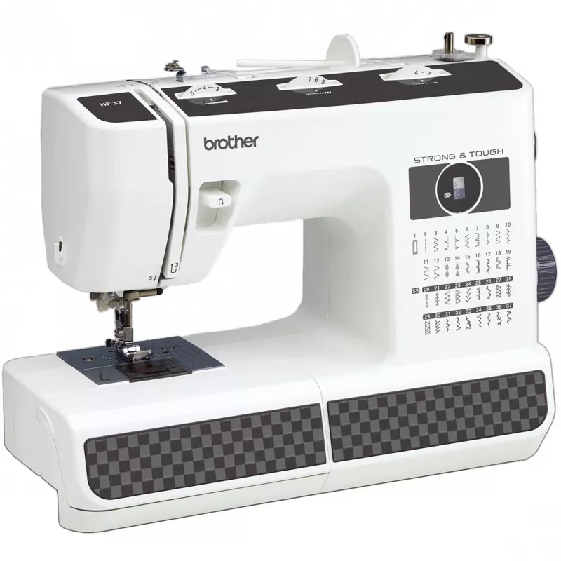 Daļēji automātiskā šujmašīna Brother HF37 Electromechanical Balta Melna