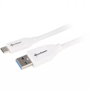 USB 3.2 Gen 2 kabelis, USB-A spraudnis > USB-C spraudnis (Balts, 0,5 metri)