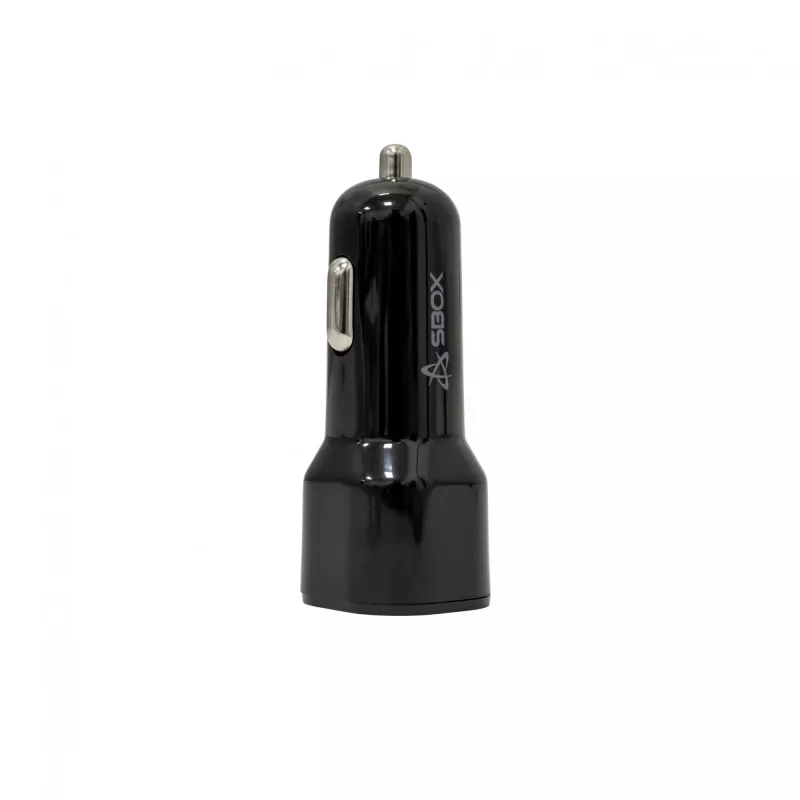 Auto lādētājs SBOX CC-038 38W Melns — divu portu USB barošanas adapteris transportlīdzeklim