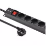 Qoltec alumīnija PDU statīvam | 16A | 16 x Schuko | Vertikāls | 1,8m