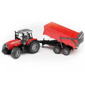 BRUDER Massey Ferguson 7480 ar izgāžamo piekabi