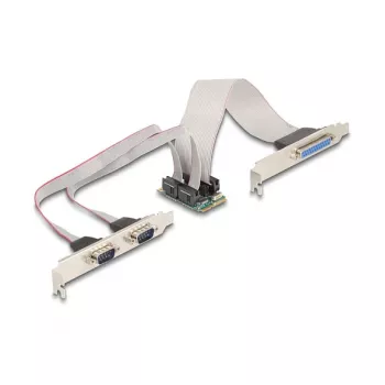 DeLOCK 95277 Iekšējais paralēlais RS-232 Mini PCI Express adapteris, zaļš