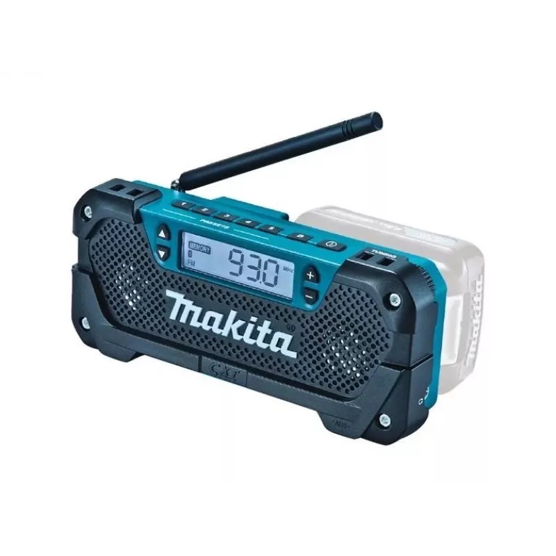 Makita MR052 radio darba vietai, analogais un digitālais, melns, zils