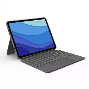 Macīgs ar tastatūru Logitech Combo Touch US iPad Pro 11 1.,2.,3. gen pelēks