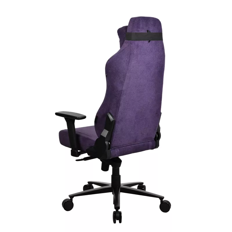 Spēļu krēsls Arozzi Vernazza SoftFabric Purple — ergonomisks, regulējami roku balsti un augstums