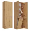 Topeshop NEL 1K DD ART KPL vannas istabas skapis ozols
