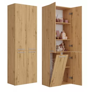 Topeshop NEL 1K DD ART KPL vannas istabas skapis ozols