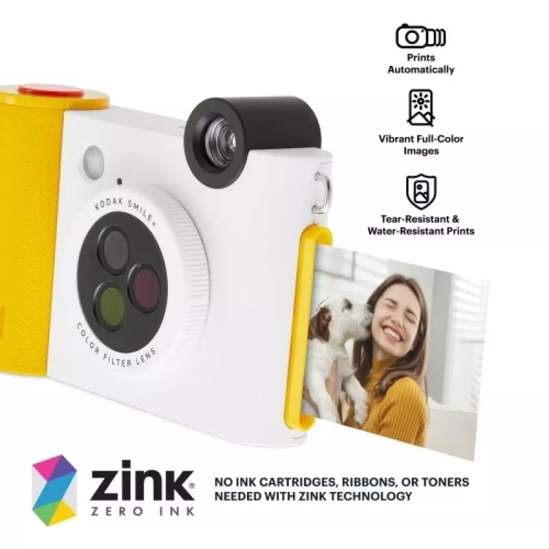 Kodak SMILE+ Momentāno fotogrāfiju kamera, 2x3'', balta