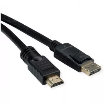 Video kabeļa adapteris ROLINE 11.04.5776 7,5m HDMI Type A DisplayPort Melns