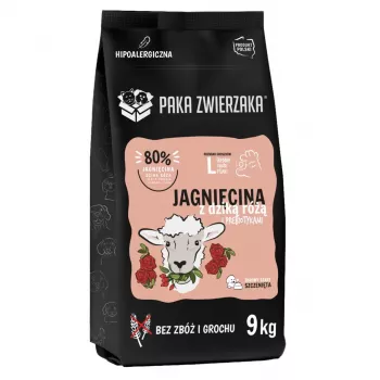 PAKA ZWIERZAKA Puppy Lamb with wild rose L - sausā suņu barība - 9kg