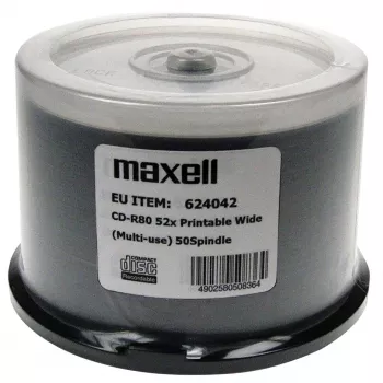 MAXELL CD-R 700MB 50 gab. 52x80 min, vārpsta, CD-R drukāšanai