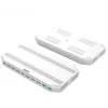 Uzlādes stacija Unitek Y-2190A — 10× USB porti (8×USB 2.0 + 2×USB 3.2 Gen1), bezvadu uzlāde, 96W kopā