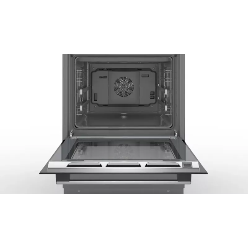 Bosch HLS79Y351U Series 6 Brīvstāvoša Plīts, Indukcijas Virsma, Elektriskā Cepeškrāsns, 63 L, Nerūsējošais Tērauds, 60 cm