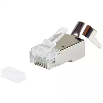 Ekranēts RJ45 spraudnis EQUIP Cat 8.1, vīrišķais, sudraba, 50 gab., 11,7×22,5 mm, 3,7 g