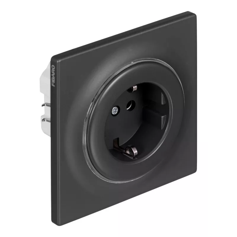 Fibaro FGWOF-011-8 kontaktdakša F tipa, 1 ligzda, 110–230 V, 50/60 Hz, melna
