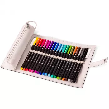 Rakstāmspalvas finelineri Staedtler Triplus rPP 20 gabali, ūdens bāzes tinte, krāsu sortiments