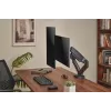 Monitoru roka up up Ekonomiska interaktīva pretsvara divu monitoru roka Matēti melna VESA 75x75/100x100