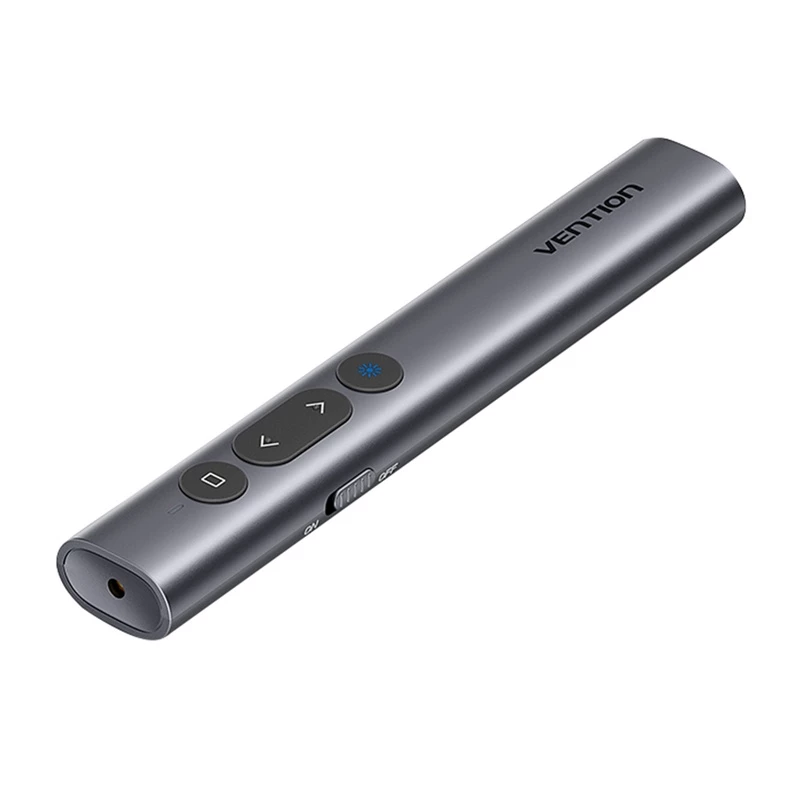 Bezvadu lāzera rādītājs Vention KQIH0 — sarkans lāzers, darbības rādiuss līdz 50 m, USB interfeiss, viegls PVC korpuss