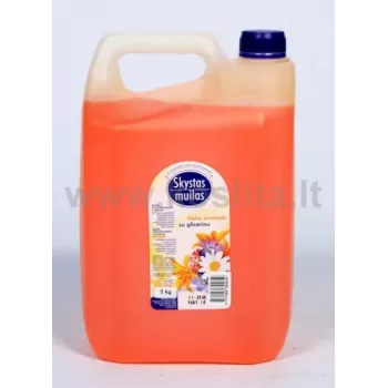 Šķidrās ziepes ar glicerīnu, ziedu aromāts 5L