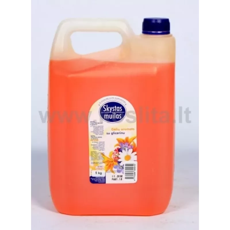 Šķidrās ziepes ar glicerīnu, ziedu aromāts 5L