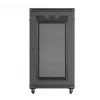 19 collu skapis LANBERG FF01-6222-23B 22U 600x1200 mm Melns ar perforētām durvīm