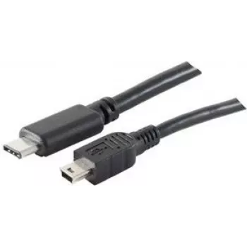 USB kabelis ShiverPeaks BS77144-3.0 3m USB-C uz Mini-USB B melns