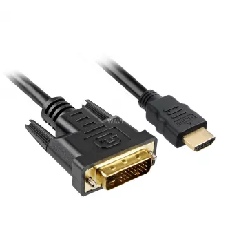 Adaptera kabelis HDMI > DVI-D (melns, 5 metri, Dual Link, 24+1)