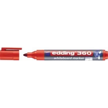 Marķieris Edding e-360 sarkans — sausās dzēšanas tāfeles marķieris, dubultgals 1,5 mm un 3 mm
