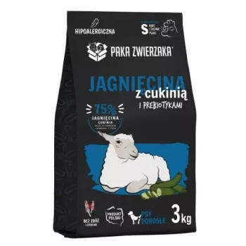PAKA ZWIERZAKA Lamb with zucchini S - sausā suņu barība - 3kg