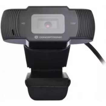 Conceptronic AMDIS 720P HD tīmekļa kamera ar mikrofonu, 1280 x 720 pikseļi, 30 fps, USB 2.0, melna