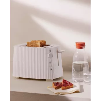 Grauzdētājs Alessi MDL08B Melns — Plissé dizains, 6 grauzdēšanas līmeņi, bagelis/atkausēšana/uzsildīšana, 340×185×250 mm