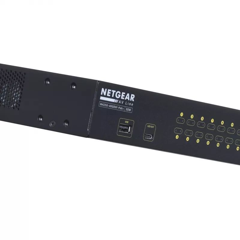 NETGEAR GSM4248PX-100EUS tīkla slēdzis, pārvaldāms L2/L3/L4, Gigabit Ethernet (10/100/1000), PoE, melns