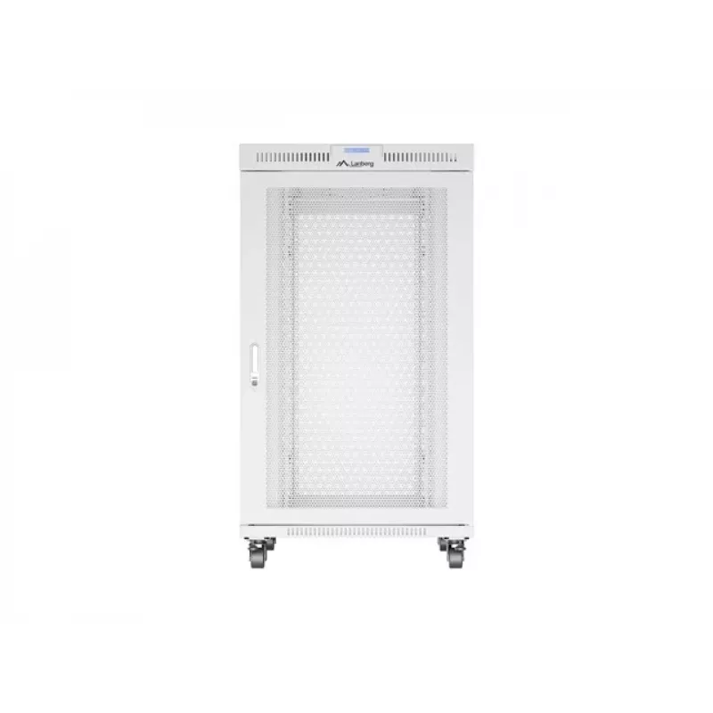 Grīdas stāvošs 19 inch servera skapis 27U 800x1000 mm pelēks perforēts ar LCD durvīm LANBERG (plakanā iepakojumā)