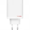 Strāvas adapteris ONEPLUS SUPERVOOC 120W divu portu vadu lādētājs, 120W kopējā jauda, 1x USB-C + 1x USB-A, 100–240V, 145 g, balts
