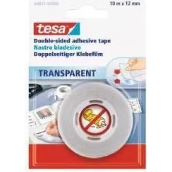 Divpusēja līmlente Tesa 64621-00000-04 Caurspīdīga 10 m 12 mm