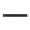Lanberg PDU-09F-0300-BK 1U statņa PDU, 9x Schuko, 16 A, 3 m, melns