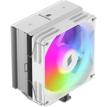 CPU dzesētājs Silentware Bora RGB White ar 120mm PWM ARGB ventilatoru, 215W TDP, saderīgs ar AM5 un LGA1851