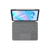 Logitech Combo Touch tastatūras maciņš iPad Air, QWERTY UK angļu, Smart Connector, pelēks