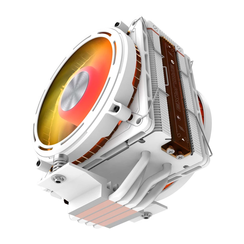 Procesora dzesētājs Darkflash E400 PLUS (balts) — aktīvā gaisa dzesēšana CPU, torņa dizains, divu ventilatoru konfigurācija