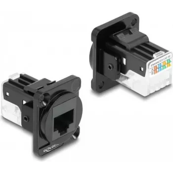 DeLOCK D-Type modulis RJ45 Cat.6A sievišķais uz LSA sievišķais melns 87817