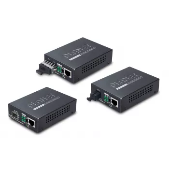 PLANET GT805A tīkla mediju pārveidotājs 1000 Mbit/s daudzrežīmu Melns