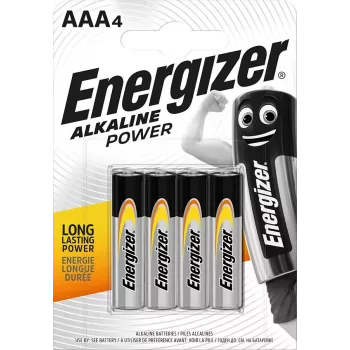 Energizer Alkaline Power AAA LR03 baterijas, 4 gab.