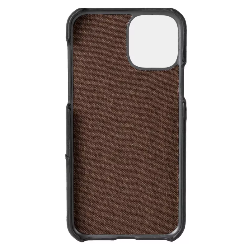 Krusell 62155 vāciņš iPhone 12 Mini – melns, ar kabatiņu kartei